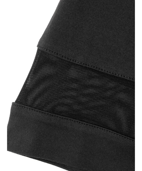 mizuiroind(ミズイロインド)の「mizuiro ind メッシュスリーブチュニックワンピース(ワンピース・レディース・ネイビー/オフホワイト/ブラック/チャコールグレー・FREE)」の9枚目の写真