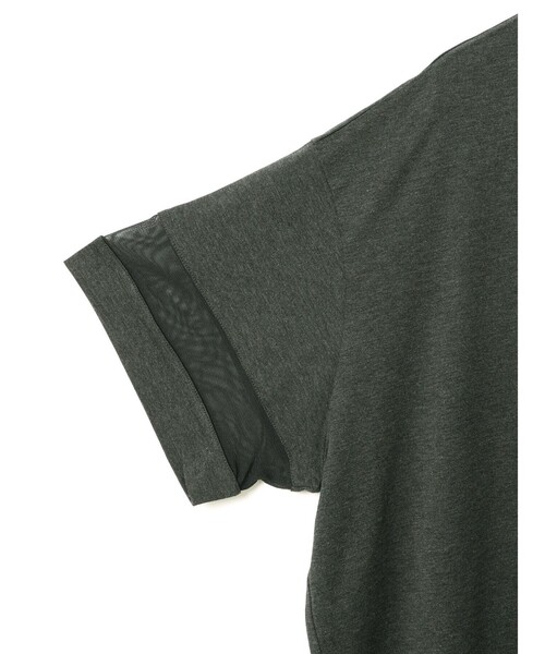 ◎[2-250080]mizuiro ind(ミズイロインド) mesh slv tunic OP