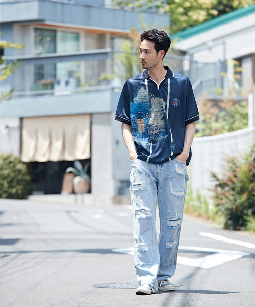 PARIS SAINT-GERMAIN(パリサンジェルマン)の「【Poggy × Paris Saint-Germain】DEAR PSG PRINTED GAME SHIRT(Tシャツ/カットソー・メンズ・ネイビー・LARGE/MEDIUM/X-LARGE)」の5枚目の写真