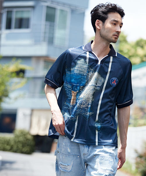 PARIS SAINT-GERMAIN(パリサンジェルマン)の「【Poggy × Paris Saint-Germain】DEAR PSG PRINTED GAME SHIRT(Tシャツ/カットソー・メンズ・ネイビー・LARGE/MEDIUM/X-LARGE)」の14枚目の写真