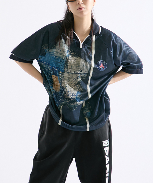 限定値下げ PSG パリサンジェルマン x Poggy PSG Loves Japan x Poggy Boro Printed Showa Jersey - Blue
