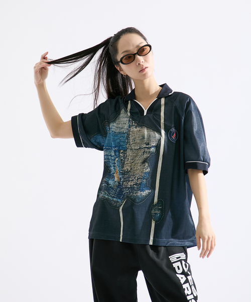 新品未使用　パリサンジェルマン Poggy ParisSaintGermain Poggy × Paris Saint-Germain】DEAR PSG PRINTED GAME SHIRT（T