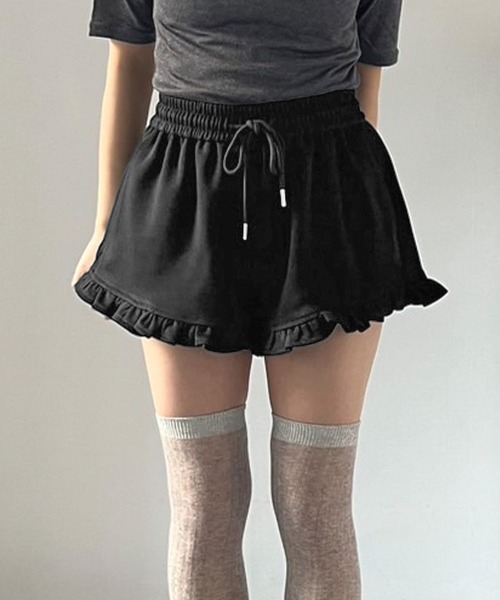 Jewelobe(ジュエローブ)の「フリルヘムスウェットショートパンツ(その他パンツ・レディース・ベージュ/ブラック/グレー・FREE)」の20枚目の写真