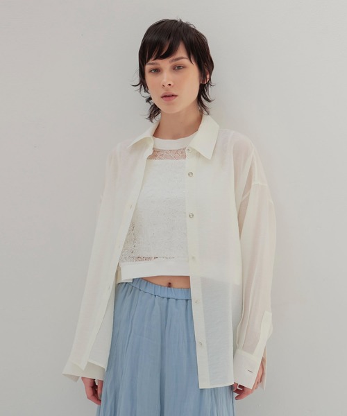 DRESSLAVE(ドレスレイブ)の「back swing shirt(バックスウィングシャツ)(シャツ/ブラウス・レディース・ブラック/ホワイト・38)」の3枚目の写真