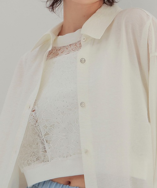 DRESSLAVE(ドレスレイブ)の「back swing shirt(バックスウィングシャツ)(シャツ/ブラウス・レディース・ブラック/ホワイト・38)」の5枚目の写真