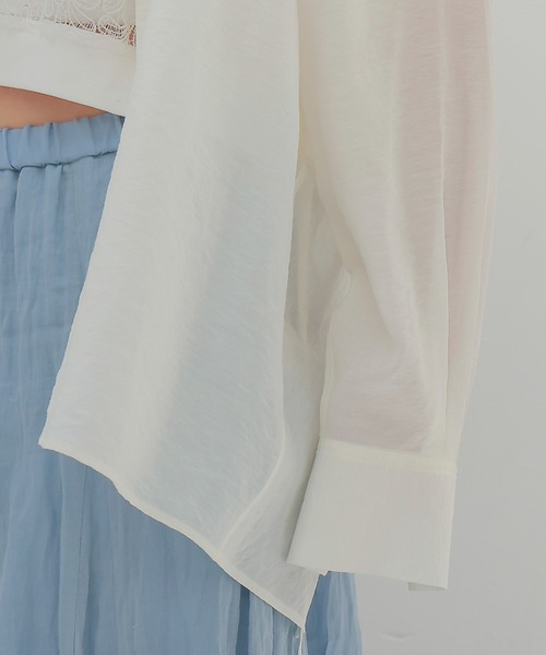 DRESSLAVE(ドレスレイブ)の「back swing shirt(バックスウィングシャツ)(シャツ/ブラウス・レディース・ブラック/ホワイト・38)」の6枚目の写真