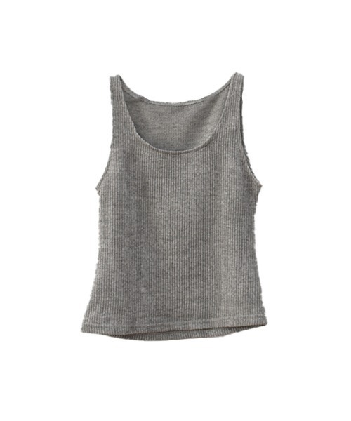 Reurie'(レウリィ)の「【2点セット】レイヤードカーディガンセット/layered cardigan set 長袖 クロップド丈 タンクトップ 重ね着 アンサンブル シンプル カジュアル モード(アンサンブル・レディース・チャコールグレー/ライトグレー・FREE)」の13枚目の写真