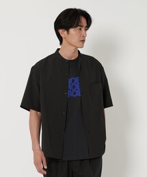 BEAUTY&YOUTH UNITED ARROWS | KOMATSU PACK トロピカル バンドカラー シャツ FORM型 セットアップ対応 ヨコストレッチ(シャツ/ブラウス)