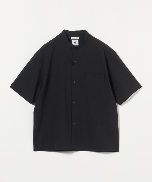 ユナイテッドアローズ 24SS EMBOS ピンタックショートスリーブブラウス シャツ 半袖 パフスリーブ バンドカラー F ラベンダー UNITED ARROWS（ユナイテッドアローズ）の「EMBOS ピンタック