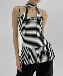 OZZ ストライプキャミソールワンピース OZZ ストライプキャミソールワンピース fifth ワンピース