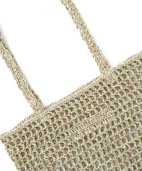 HIGHTIDE(ハイタイド)の「toca トーカ MIX COLOR TOTE ミックスカラートート カゴバッグ(かごバッグ・レディース・ピンク/ライトグリーン・FREE)」の9枚目の写真