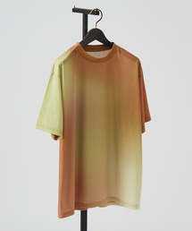【グラデーション】グラフィックプリント 半袖Tシャツ