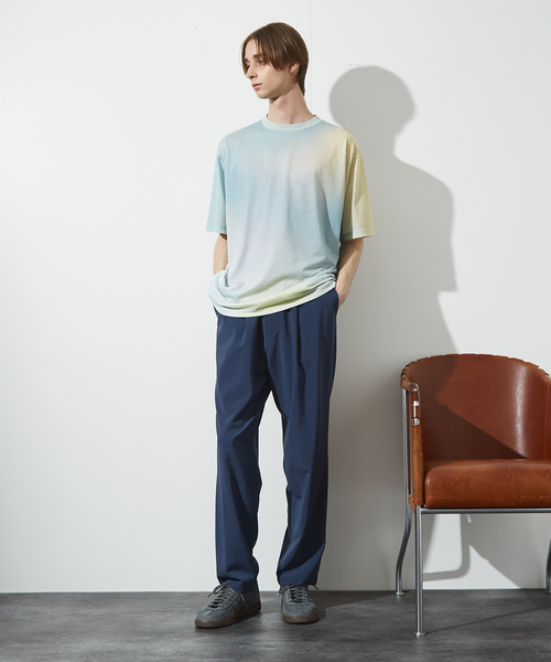 ABAHOUSE(アバハウス)の「【グラデーション】グラフィックプリント 半袖Tシャツ(Tシャツ/カットソー・メンズ・オレンジ/イエロー/ネイビー・48/44/46)」の9枚目の写真