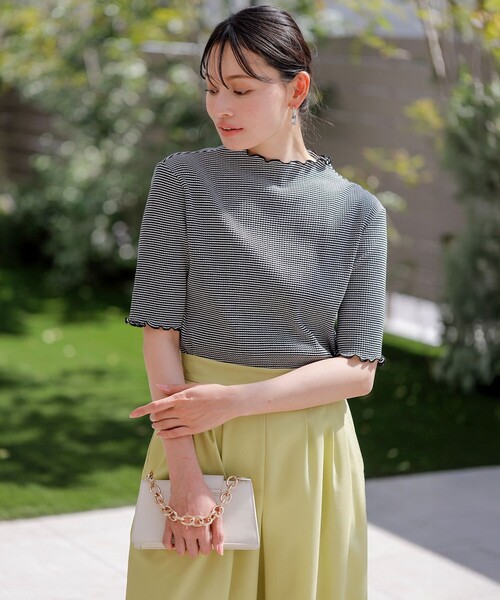 ANY SIS(エニィスィス)の「キシリトール加工 カットソー(Tシャツ/カットソー・レディース・ブラック系2/ホワイト系/スカイブルー系/ブラック系・4)」の1枚目の写真