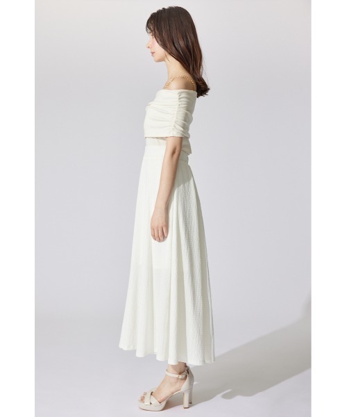 rienda(リエンダ)の「オフショルダーカットフレアワンピース 夏服 半袖(ワンピース・レディース・ブルー/ブラック/ホワイト・FREE)」の11枚目の写真