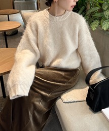 select MOCA by son | ヘアリーショートニット(ニット/セーター)