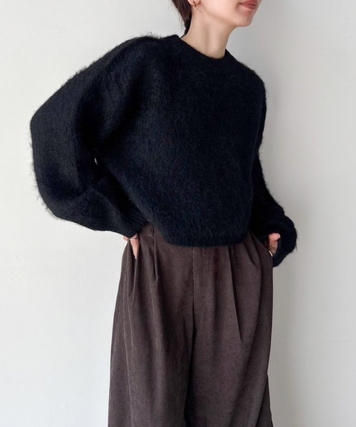 セール】ヘアリーショートニット（ニット/セーター）｜select MOCA by