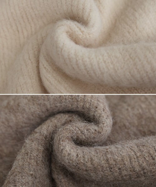 select MOCA by son（セレクトモカバイソン）の「ヘアリーショートニット（ニット/セーター・レディース・ホワイト/ブラウン/ブラック/ライトブラウン/グレー・FREE）」の15枚目の写真