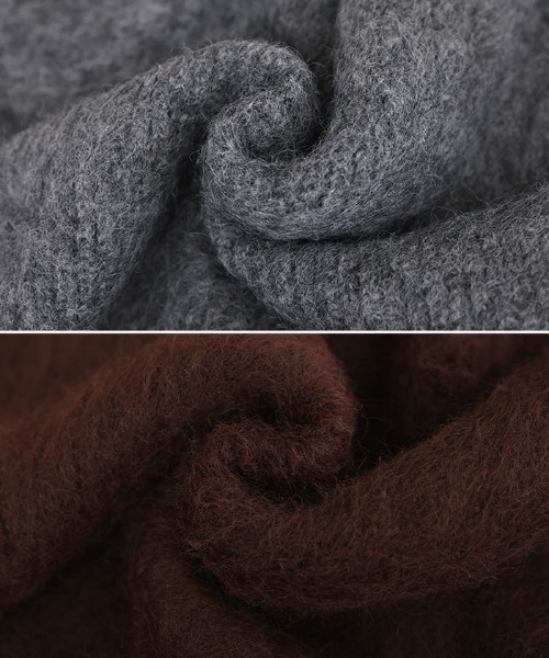 select MOCA by son（セレクトモカバイソン）の「ヘアリーショートニット（ニット/セーター・レディース・ホワイト/ブラウン/ブラック/ライトブラウン/グレー・FREE）」の16枚目の写真