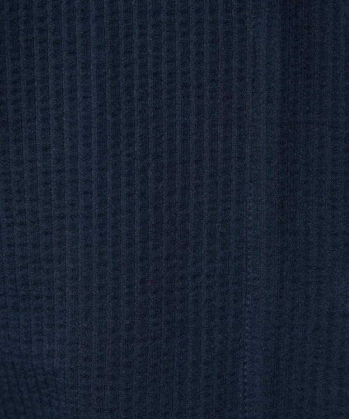 MK MICHEL KLEIN HOMME （エムケーミッシェルクランオム）の「【ゆったりサイズ／洗える】サッカーストライプフードカーディガン（カーディガン/ボレロ・メンズ・ブルー/クリアブルー/ダークネイビー・46/48）」の10枚目の写真