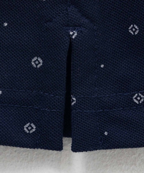 NAVY(ネイビー)の「【接触冷感 抗菌防臭 ドライ】小紋柄カットポロシャツ(ポロシャツ・メンズ・オフホワイト/ネイビー・XL/L/M/S)」の16枚目の写真