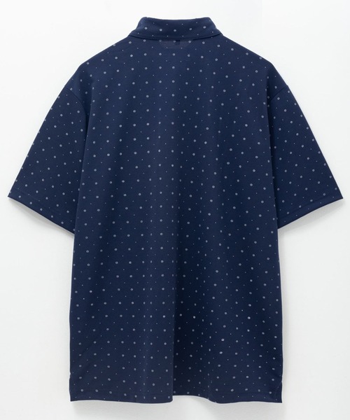 NAVY(ネイビー)の「【接触冷感 抗菌防臭 ドライ】小紋柄カットポロシャツ(ポロシャツ・メンズ・オフホワイト/ネイビー・XL/L/M/S)」の14枚目の写真