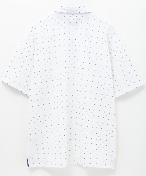 NAVY(ネイビー)の「【接触冷感 抗菌防臭 ドライ】小紋柄カットポロシャツ(ポロシャツ・メンズ・オフホワイト/ネイビー・XL/L/M/S)」の18枚目の写真
