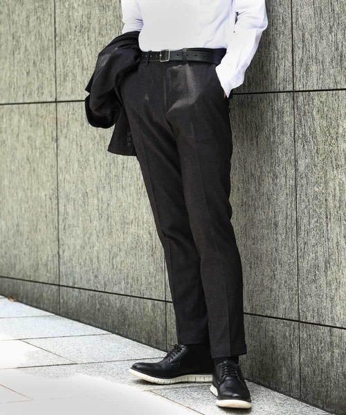 a.v.v（アーヴェヴェ）の「【ストレッチ】スマートシャンブレースラックス（その他パンツ・メンズ・ブラック/ネイビー/チャコールグレー・46/48/44）」の3枚目の写真
