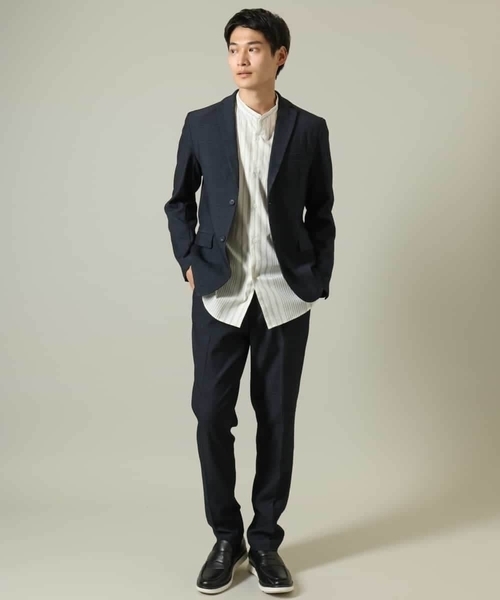 a.v.v（アーヴェヴェ）の「【ストレッチ】スマートシャンブレースラックス（その他パンツ・メンズ・ブラック/ネイビー/チャコールグレー・46/48/44）」の4枚目の写真