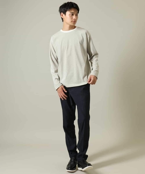 a.v.v（アーヴェヴェ）の「【ストレッチ】スマートシャンブレースラックス（その他パンツ・メンズ・ブラック/ネイビー/チャコールグレー・46/48/44）」の9枚目の写真