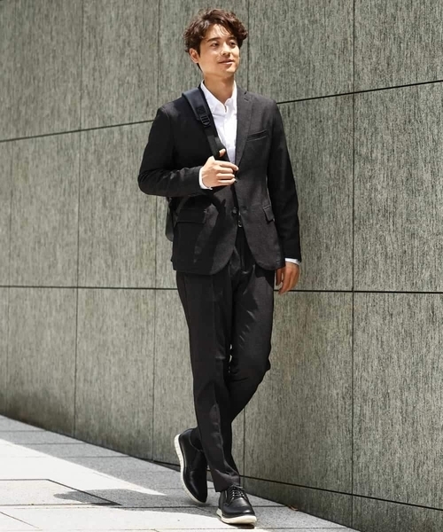 a.v.v（アーヴェヴェ）の「【ストレッチ】スマートシャンブレースラックス（その他パンツ・メンズ・ブラック/ネイビー/チャコールグレー・46/48/44）」の17枚目の写真