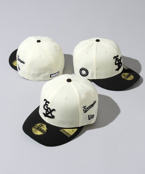 NEW ERA x EXAMPLE PC 59FIFTY COLLEGE EX LOGO 2TONE CAP（キャップ
