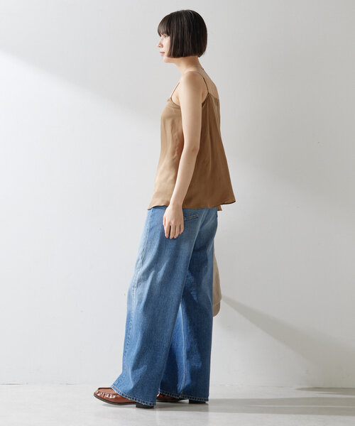 Whim Gazette（ウィムガゼット）の「サテンキャミソール（キャミソール・レディース・ブラウン/ブラック・FREE）」の8枚目の写真