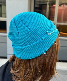 Anthe（アンテ）の「【ANTHE】パンク風ダメージ加工ワッチCAP / ant-000035（ニットキャップ/ビーニー）」