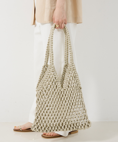The Bagmati 手編み ラメメッシュバッグ The Bagmati】 ラメメッシュバッグ（かごバッグ）｜The Bagmati