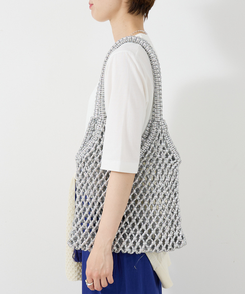 The Bagmati】 ラメメッシュバッグ（かごバッグ）｜The Bagmati