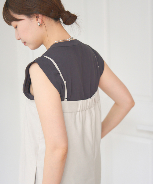 IENA（イエナ）の「リネン混オールインワン（つなぎ/オールインワン・レディース・ベージュ/ブラック・36/38）」の4枚目の写真