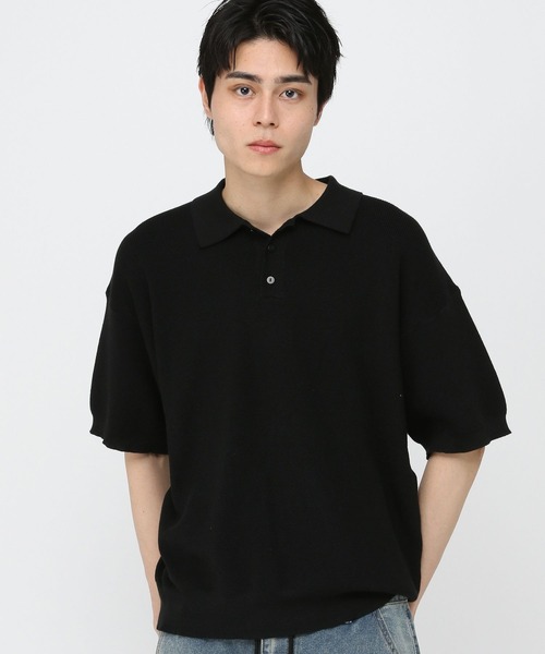 3.3 Field Trip （3.3フィールドトリップ）の「3.3 Field Trip／アソートニットポロ（ニット/セーター・メンズ・その他1/ブラック・LARGE/MEDIUM）」の2枚目の写真