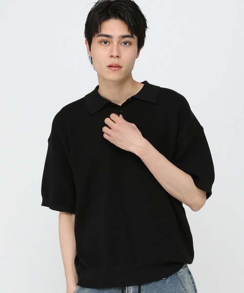 3.3 Field Trip （3.3フィールドトリップ）の「3.3 Field Trip／アソートニットポロ（ニット/セーター・メンズ・その他1/ブラック・LARGE/MEDIUM）」の12枚目の写真