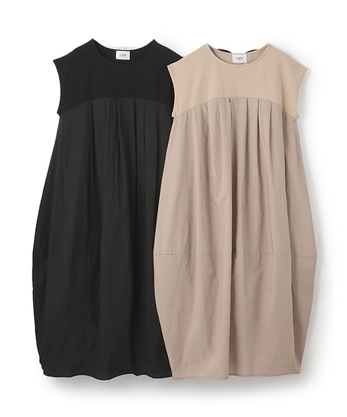 petit main LIEN（プティマインリアン）の「【リンク】バルーンワンピース（ワンピース・レディース・ブラック/ライトベージュ・F）」の15枚目の写真