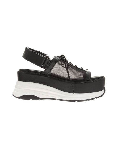 dazzlin(ダズリン)の「スニーカーアツゾコサンダル(サンダル・レディース・ブラック/オフホワイト・MEDIUM/LARGE)」の6枚目の写真