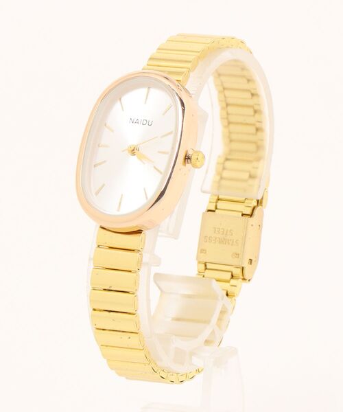 セール】オーバルフェイス シルバーウォッチ（アナログ腕時計