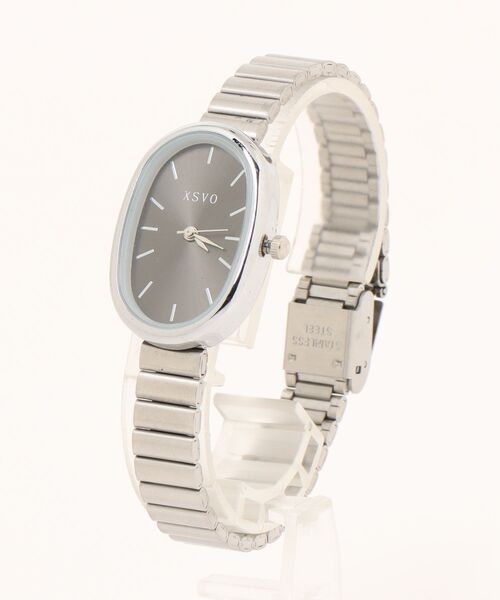 最終❣️【美品】絶対お買い得❗️シ一レ一ンブラック アナログ 腕時計 オーバルフェイス シルバーウォッチ（アナログ腕時計）｜INASTUDIOS