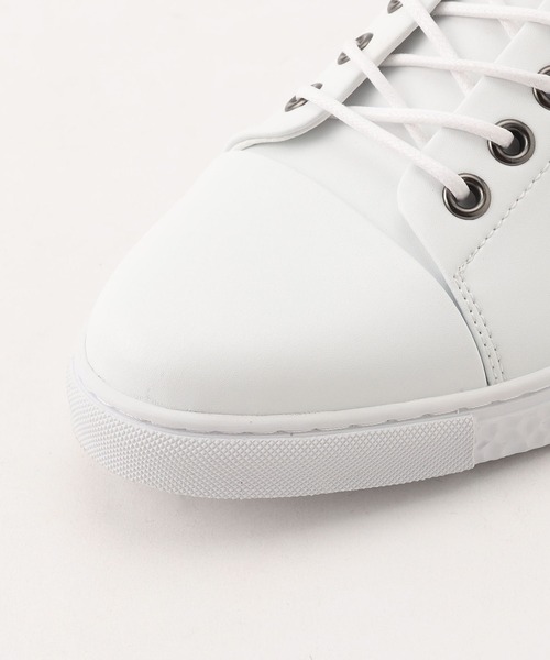 MONSIEUR NICOLE（ムッシュニコル）の「スムースレザースニーカー（スニーカー・メンズ・ホワイト/ブラック・25.5cm/26.5cm/27.5cm）」の3枚目の写真