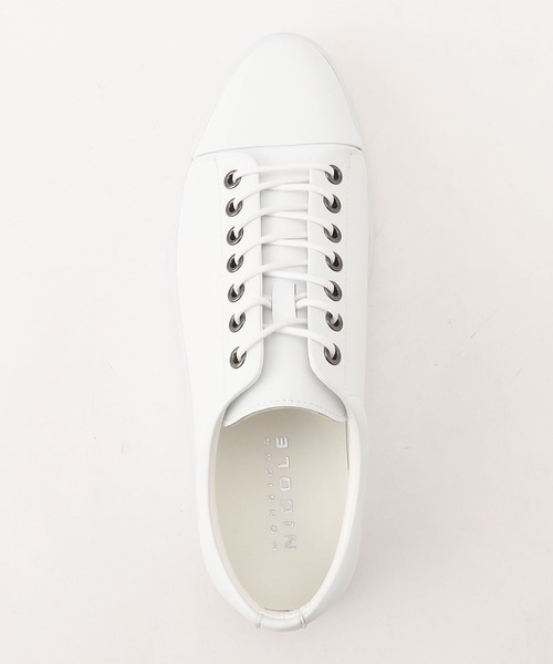 MONSIEUR NICOLE（ムッシュニコル）の「スムースレザースニーカー（スニーカー・メンズ・ホワイト/ブラック・25.5cm/26.5cm/27.5cm）」の5枚目の写真