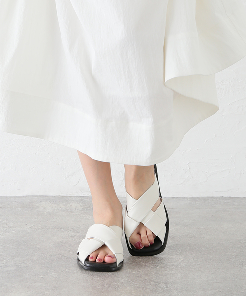 Noble（ノーブル）の「CHIELEI/キエレイ CROSS SANDAL（サンダル・レディース・ホワイト・23cm/23.5cm/24cm/24.5cm）」の10枚目の写真