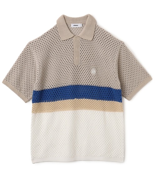 atmos（アトモス）の「atmos Crochet Polo Sweater / アトモス クロシェット ポロ セーター（ニット/セーター・メンズ・ブラック/ベージュ/グリーン・XL/L/M）」の2枚目の写真