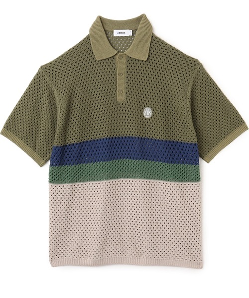 atmos（アトモス）の「atmos Crochet Polo Sweater / アトモス クロシェット ポロ セーター（ニット/セーター・メンズ・ブラック/ベージュ/グリーン・XL/L/M）」の3枚目の写真