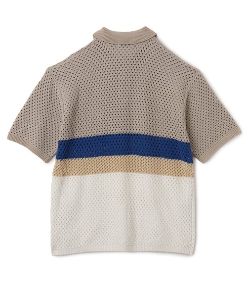 atmos（アトモス）の「atmos Crochet Polo Sweater / アトモス クロシェット ポロ セーター（ニット/セーター・メンズ・ブラック/ベージュ/グリーン・XL/L/M）」の8枚目の写真