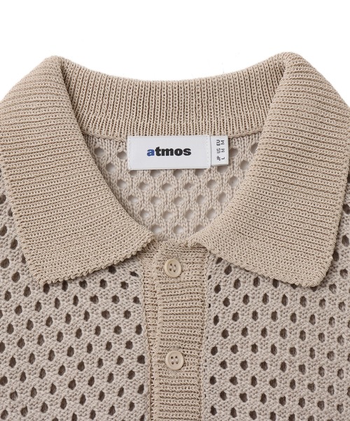 atmos（アトモス）の「atmos Crochet Polo Sweater / アトモス クロシェット ポロ セーター（ニット/セーター・メンズ・ブラック/ベージュ/グリーン・XL/L/M）」の4枚目の写真
